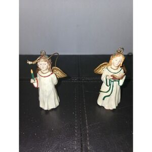 2 Vintage 1999 Princess House Angel Christmas Ornaments‎